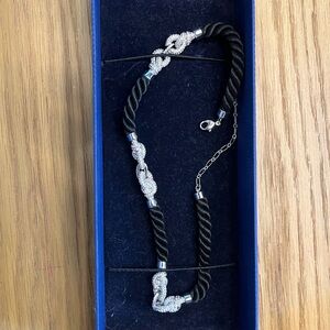 Swarovski Black and Silver Rope Necklace
